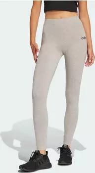 adidas Essentials Linear Cotton Hose lang medium grey heather/black (Damen) (JD3151)