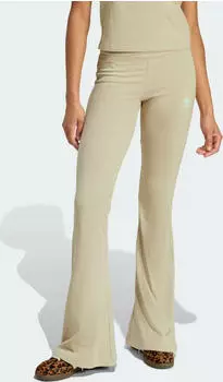 adidas Essentials Rib Flared Hose lang stone khaki (Damen) (KD3850)