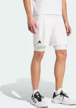 adidas Tennis Pro Aeroready 2-in-1 Tennis Hose kurz white (Herren) (IS8097)