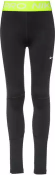 Nike Pro Dri-FIT Hose lang black/volt/white (Junior) (DA1028-011)
