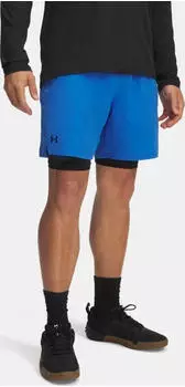 Under Armour Vanish Woven 2-in-1 Hose kurz blue atlantis/black (Herren) (1373764-402)