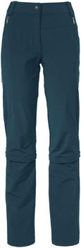 VAUDE Women's Farley Stretch Capri T-Zip Pants III dark sea