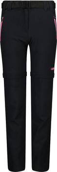 CMP Campagnolo CMP Girl's Zip-Off Trousers In Stretch Fabric (3T51445) antracite/pink fluo