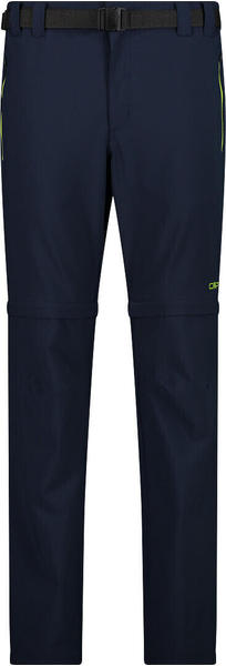 CMP Men's Zip-Off Hiking Trousers (3T51647) b.blue/limegreen