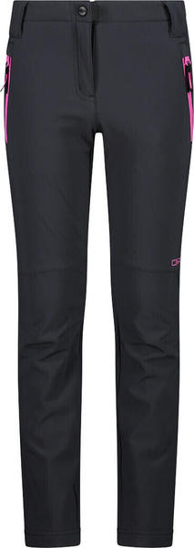 CMP Girl's Slim/Fit Softshell Trousers With Wide Bottoms (30A1465) titanio/purple fluo