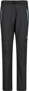 CMP Women's Zip-Off Hiking Trousers (3T51446) antracite/acqua