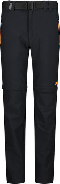 CMP Campagnolo CMP Boy's Zip-Off Trousers In Stretch Fabric (3T51644) antracite/flame