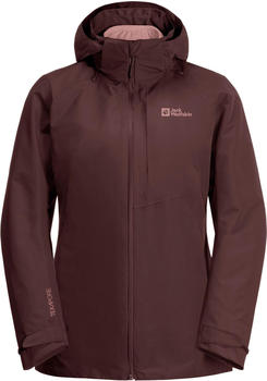 Jack Wolfskin Bergland 3in1 Jacket Women dark maroon