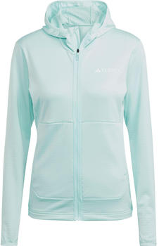 Adidas Woman TERREX Xperior Light Fleece Hooded Jacket semi flash aqua (IB1821)