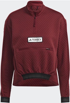 Adidas Woman Terrex Utilitas Half-Zip Fleece Jacket shadow red (IL7237)