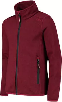 CMP Kapuzenlose Mädchen schweres Fleecejacke Knit-Tech in melierter Optik (3H19925) anemone/antracite