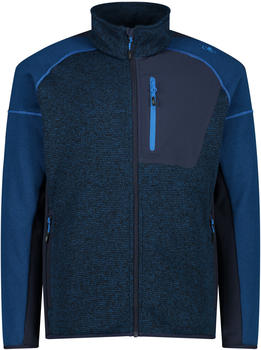 CMP Herren Knit Tech Fleece mit aufgesetzter Tasche (33H2037) petrol/b. blue