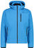blau: CMP Softshell-Herrenjacke mit abnehmbarer Kapuze (3A01787N)