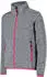 CMP Kapuzenlose Mädchen schweres Fleecejacke Knit-Tech in melierter Optik (3H19925) titanio/fuxia