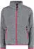 CMP Kapuzenlose Mädchen schweres Fleecejacke Knit-Tech in melierter Optik (3H19925) titanio/fuxia
