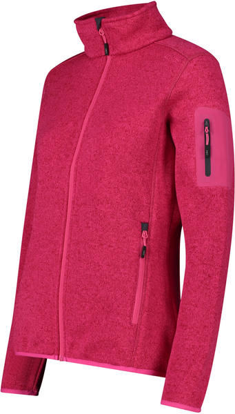 CMP Damen schwere Fleecejacke Knit-Tech Meliert (3H14746) fuxia/antracite