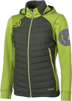 Ternua Yukkan Hybrid Hood Jacket W dark forest/grass lime