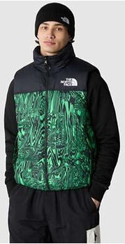 The North Face 1996 Retro Nuptse Vest Men chlorophyll green digital distortion print-TNF black