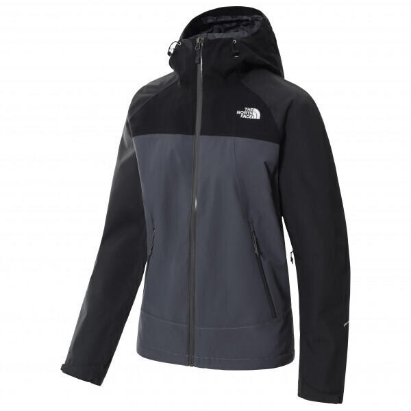 Material & Pflege & Eigenschaften The North Face Stratos Jacket Women (CMJ0) vanadis grey/tnf black/asphalt grey