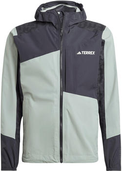 Adidas Man TERREX Xperior Hybrid RAIN.RDY Rain Jacket silver green/ black