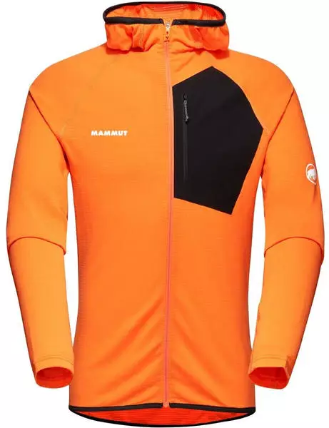 Mammut Aenergy Light Midlayer Hooded Jacket (1014-05540) dark tangerine/black