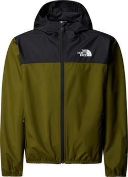 The North Face Boy's Never Stop Hooded Windwall Jacket (86TQ) forest olive