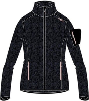 CMP Fleece Jacket Knit/Tech Melange (3H14746) nero/rose