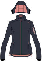 CMP 39A5016, CMP Damen Funktionsjacke Schwarz female