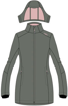 CMP Woman Parka Zip Hood (34A5046) salvia