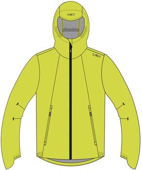 CMP Man Jacket Fix Hood (34Z6557) lime