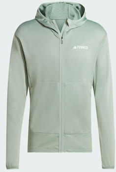 Adidas TERREX Xperior Light Fleece Hooded Jacket Men silver green
