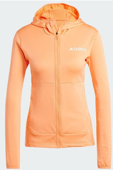 Adidas TERREX Xperior Light Fleece Hooded Jacket Women amber tint