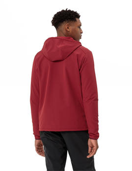 VAUDE Men's Elope Stormfleece Hoody carmine – Winddichter Aufbau für wechselhafte Touren