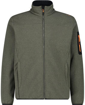 CMP Men's Fleece Jacquard-Knit-Tech Jacket (38H2237) olive