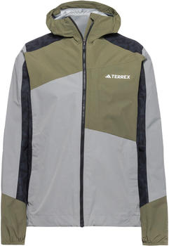 Adidas Man TERREX Xperior Hybrid RAIN.RDY Rain Jacket charcoal solid grey/olive strata/carbon