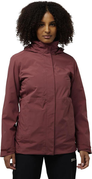 Jack Wolfskin Damen Rotwand 3in1 Jkt W, Red Ochre, S EU