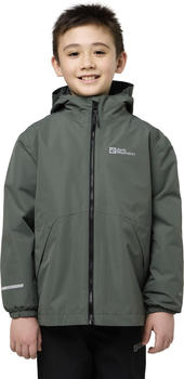 Jack Wolfskin Iceland 3in1 Jacket Kids slate green/black