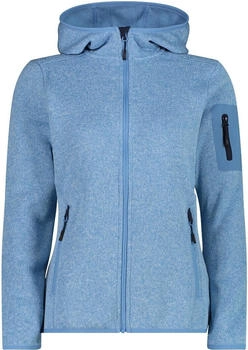 CMP Damen schweres Fleecejacke Knit-Tech in melierter Optik mit Kapuze (3H19826) niagara/b. blue