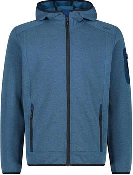 CMP Herren schweres Fleecejacke Knit-Tech in melierter Optik mit Kapuze (3H60847N) petrol/antracite