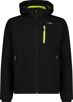 CMP Softshell-Herrenjacke mit abnehmbarer Kapuze (3A01787N) nero/acido