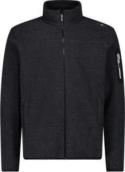 CMP Herren-Fleece Jacquard-Knit-Tech mit Rautenmuster (38H2237) antracite/nero