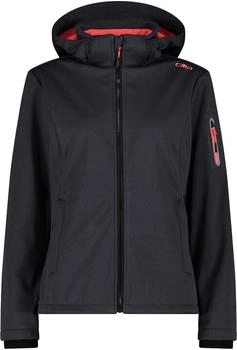 CMP Damenjacke aus Softshell Meliert (39A5006M) titanio mel/red fluo