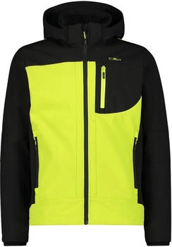CMP Softshell-Herrenjacke mit abnehmbarer Kapuze (3A01787N) acido/nero
