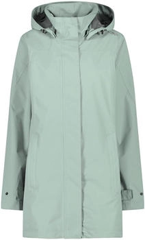 CMP Women long Rain Jacket in Ripstop (39X6646) jade