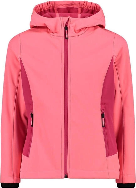 CMP Softshell-Mädchenjacke mit Fix-Hood (3A29385N) gloss/fuxia