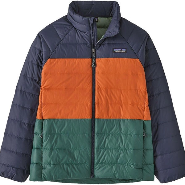 Patagonia Kid's Down Sweater (68625) new navywith redtail rust