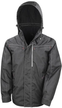 Result Result Robuste Jacke Denim-Textur schwarz RT326