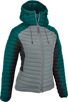 Maul Sport Saas Fee REC Stepp Thermojacke Kapuze light grey petrol green 0661