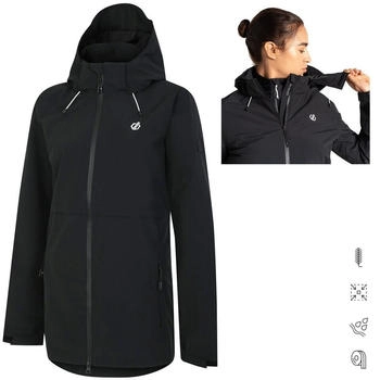 Dare2b Damen Switch Up II Wasserdichte Jacke Schwarz (DWW569-800)