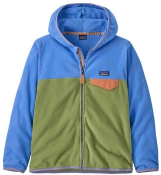 Patagonia Boys' Micro D Snap-T Jacket (65465) buckhorn green w/ abundant blue